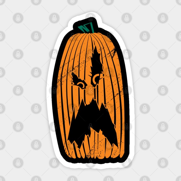 Horror Punk Pumpkin Sticker by Gimmickbydesign